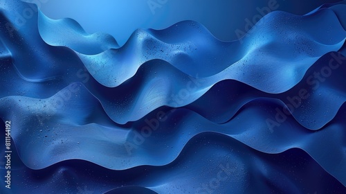 Blue Background With Waves and Bubbles