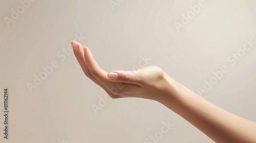 Empty Hand Beauty. Woman's Hand Gesturing in a Graceful and Elegant Manner