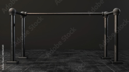 3D realistic image of parallel bars, clean lighting, isolated on background