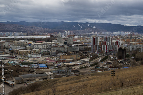 view of the central district,Krasnoyarsk,Russia