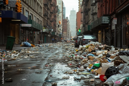 City of Waste: Overflowing Trash on NYC Pavements