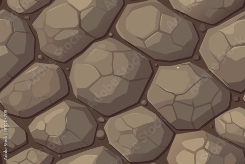 Seamless pattern of stones. Vector illustration.