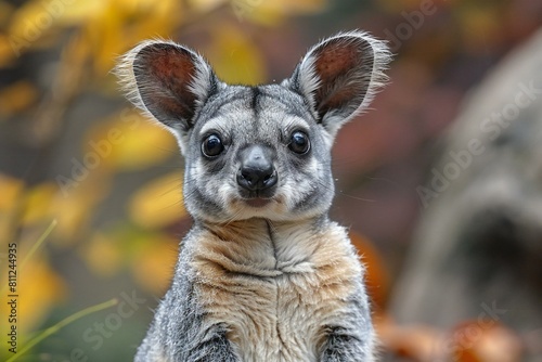 Portrait of a Blue-footed Macropod marsupial