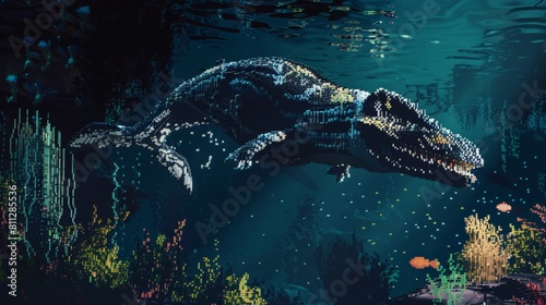 The ancient sea monster, Tylosaurus, was one of the largest marine reptiles that ever lived