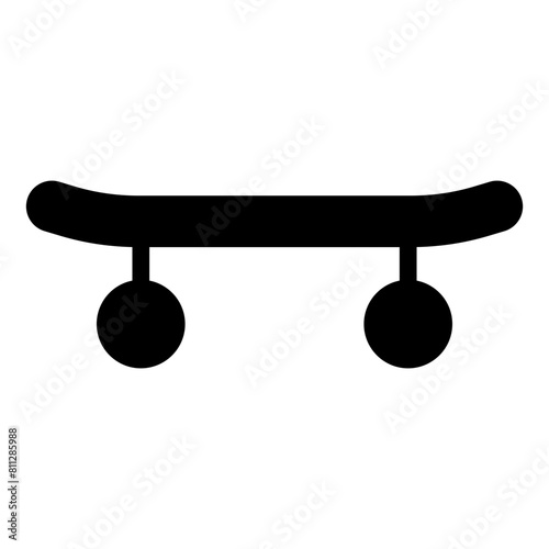 skateboard solid icon