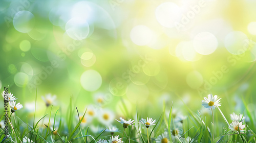 fondo representando alegría tranquilidad y felicidad paisaje iluminado con destellos de luz del sol abajo plantas y flores selectas 