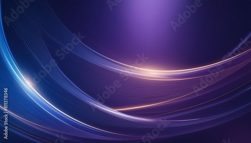 abstract luxury glowing lines curved overlapping on dark blue and purple background template premium award design generative ai
