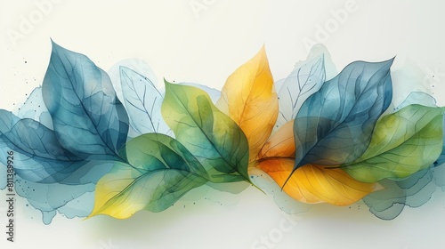 An abstract botanical wall art modern set with foliage lines. Modern illustration for wallpaper, covers, prints, and books.