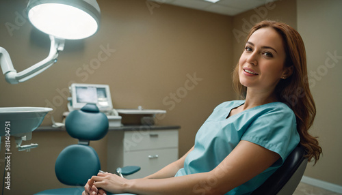 Kobieta u stomatologa, dentysty