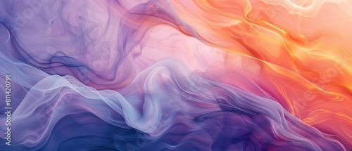Picture a header featuring organic orchid hues intertwined with indigo and orange pastel lines