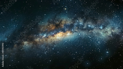 Close-up of the Milky Way galaxy with stars and space in the universe close exposure High quality photo