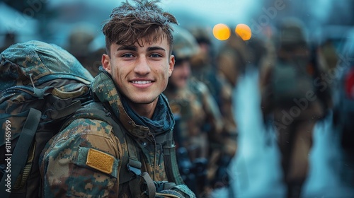 Young soldier in the army