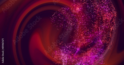 Image of pink spots over liquid background