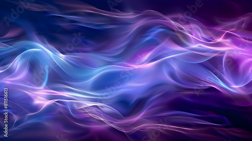 abstract background with blurred dark blue and purple colors, flowing lines, elegant design