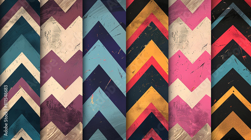 Vector Set of chevrons, each pattern telling its own vibrant story.