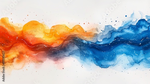 Celebrate the vibrant water color festival with spring and is celebrated with a splash of colors, music, dance Colorful pastel drawing paper texture, for greeting poster design art wallpaper