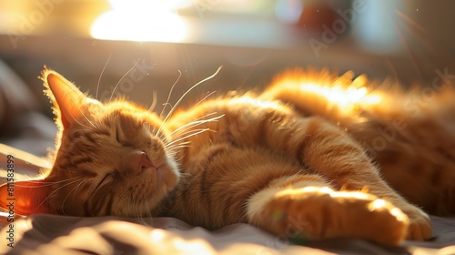 Purr-fect Comfort: The Sunlit Adventures of an Orange Cat