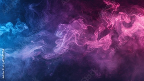 Purple and blue smoke intertwining in an ethereal abstract visual