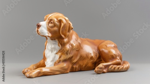 brown dog statue