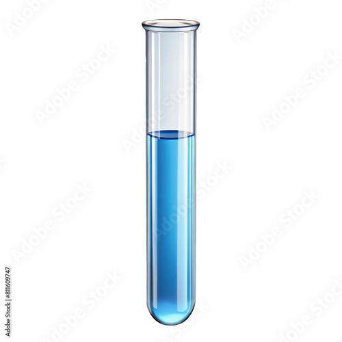 test tube with blue liquid