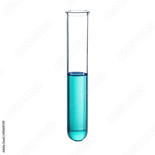 test tube with blue liquid