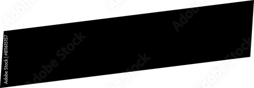Banner, plaque or tag, label shape. Oblong, long rectangular banner, ribbon as promotion element