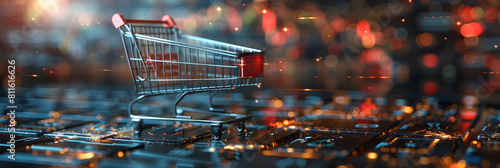 Global E commerce Specialist Enhancing Online Sales on International Platforms Photo Realistic E commerce Optimization Concept
