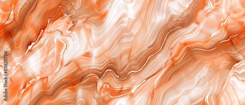 Abstract terracotta marble texture background with smooth wavy lines, elegant and modern design. Tile repeatable patterns. 