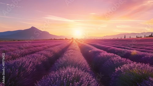 Picturesque lavender fields in valensole, provence stunning summer landscape in france