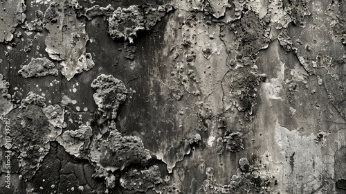 Monochrome Decay Burn Mold Fungi Mildew Spots on Background or Texture