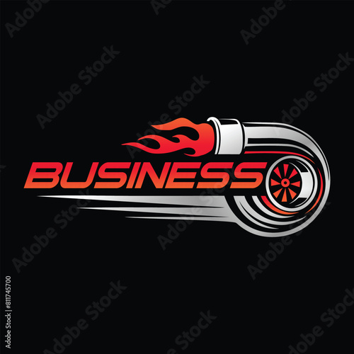 turbo car automotive logo template Vector illustration