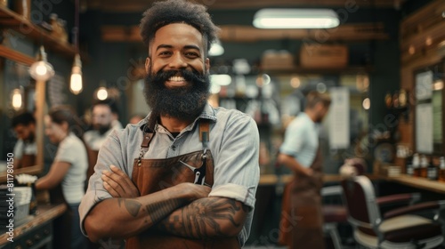 The Confident Smiling Barber