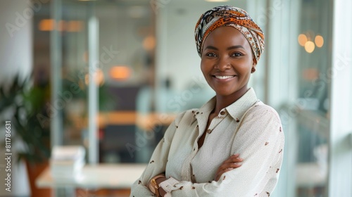 Confident Businesswoman in Headscarf