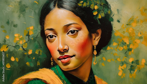 Portrait de femme espagnole en peinture