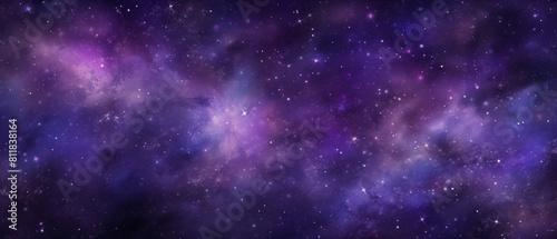Majestic Purple and Blue Nebula in Space
