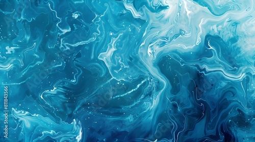 Vibrant Watercolor Ocean Wave Texture as a Striking K Abstract Backdrop