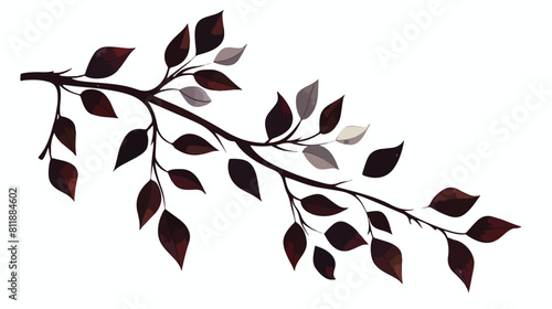 Branch with leafs decorative icon Vectot style vector