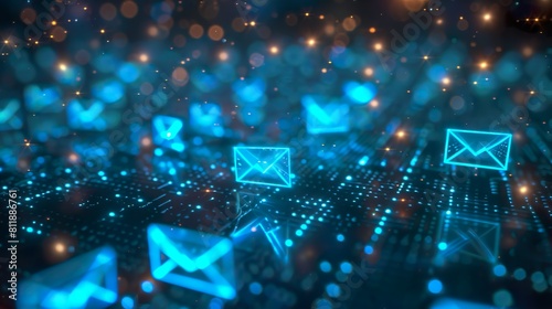 Email Inbox Flooded with Unknown Messages - Concept of Spam and Cyber Threats 