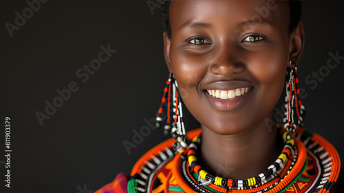 Face of female Masai