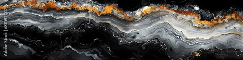 Captivating Marble Texture Backdrop with Dramatic Monochromatic Swirls and Elegant Curves