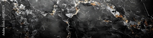 Black Marble Textured Background with Unique Patterns and Veins for Luxury and Premium Design Elements
