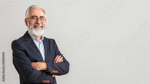 Elderly Man With White Beard and Glasses