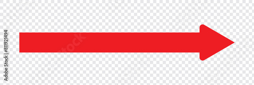 Straight long arrow, left thin line, black cursor, horizontal element, thick pointer vector icon isolated on white background. Simple illustration in eps 10.