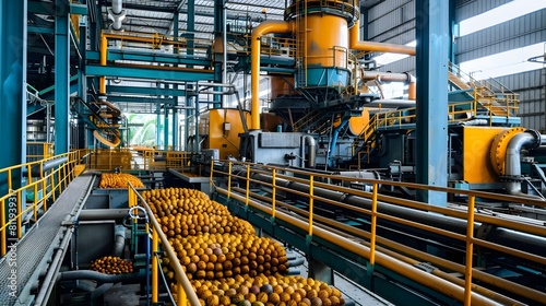 Automated Palm Oil Production Plant with Robust Machinery and Efficient Logistics