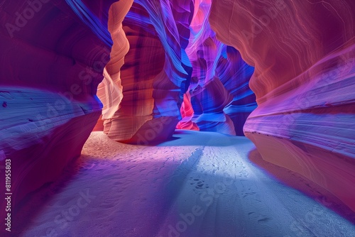 Colorful Antelope Canyon abstract background