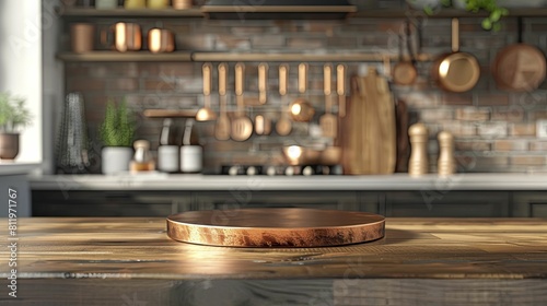 Elevate your kitchen ambiance with the exquisite Artisan Crafted Copper Podium against a Master Chef's Kitchen backdrop.