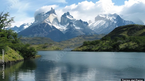 Cordillera Paine in "Torres del Paine" National Park, Patagonia, Chile