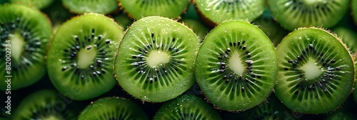 kiwi fruit, including sliced and whole kiwis, are displayed for sale in a store