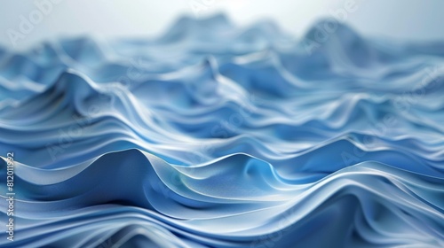 Blue fabric waves