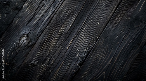 The image is a dark wood texture. The wood is old and weathered, with a rich, dark color.